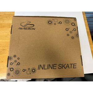 PAPAISON Adjustable Inline Skates L Black & Purple With ABEC-7 Bearings